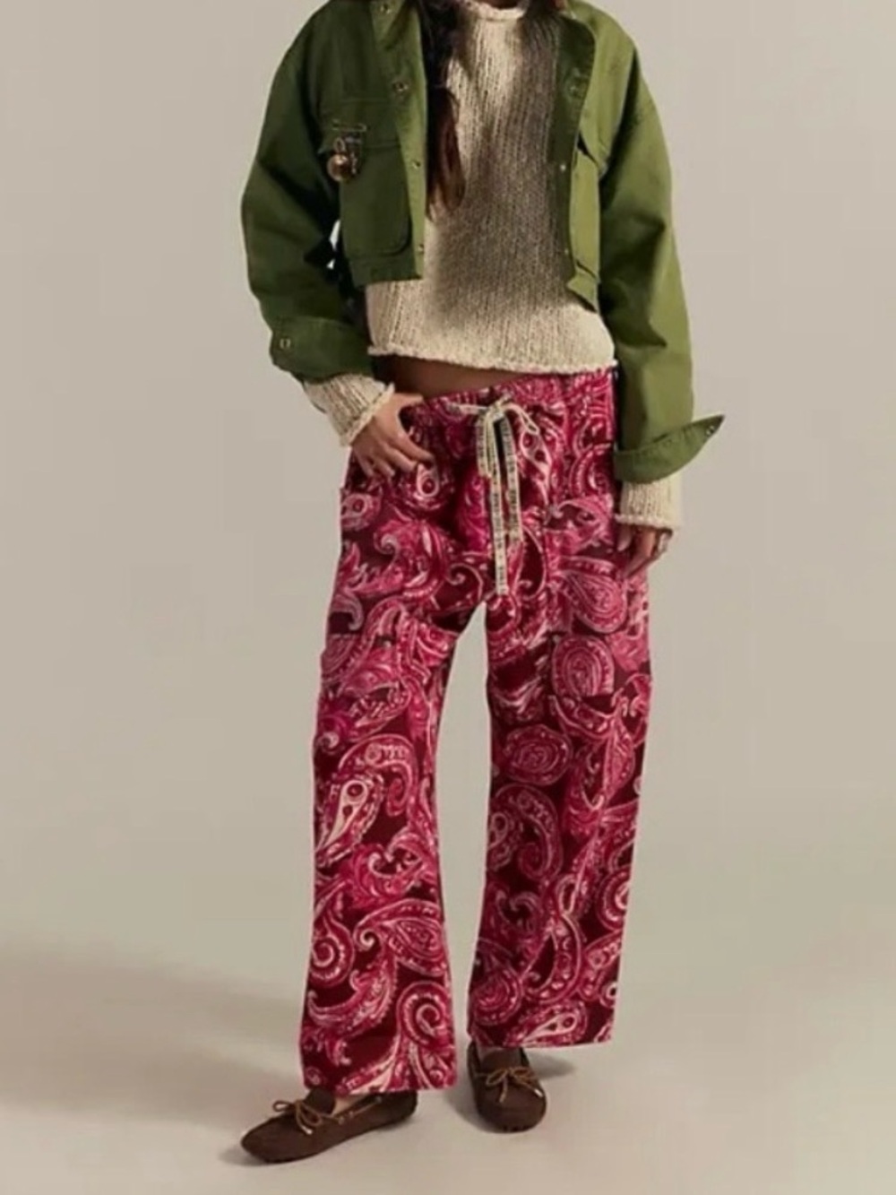 Free people We The Free Jet Set Knit Pull-On printed Pants